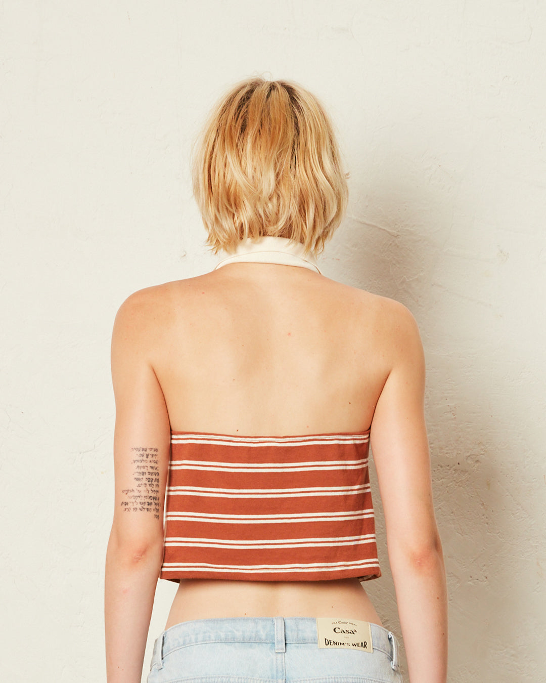 POLO HALTER TOP (BROWN)