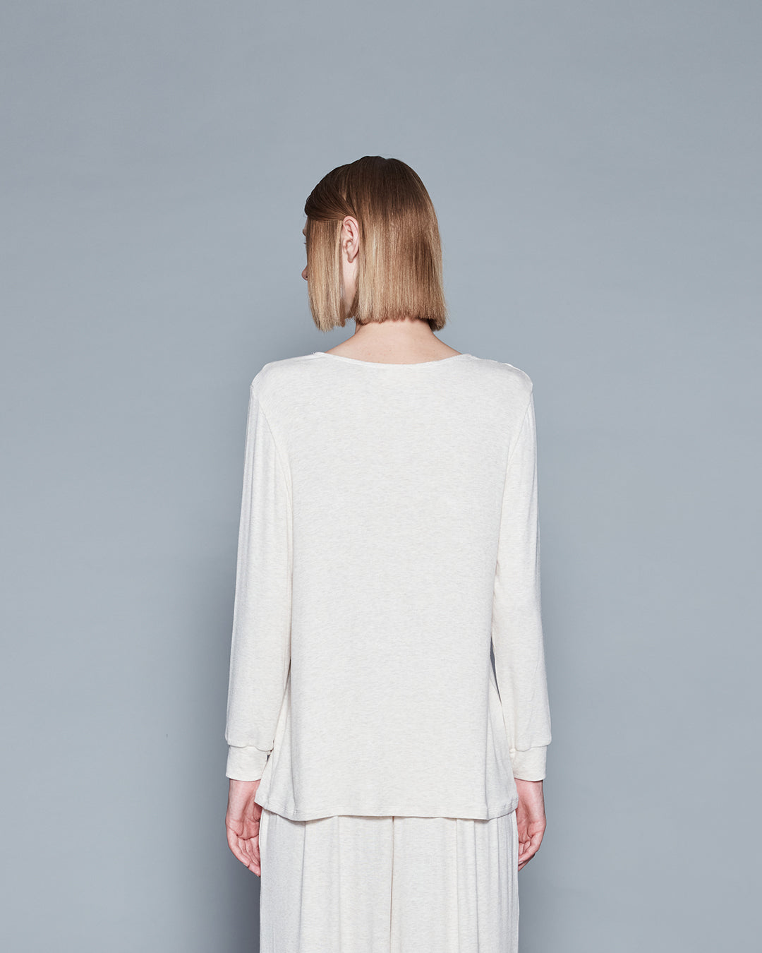 RIBBED PJ SET (CREAM)