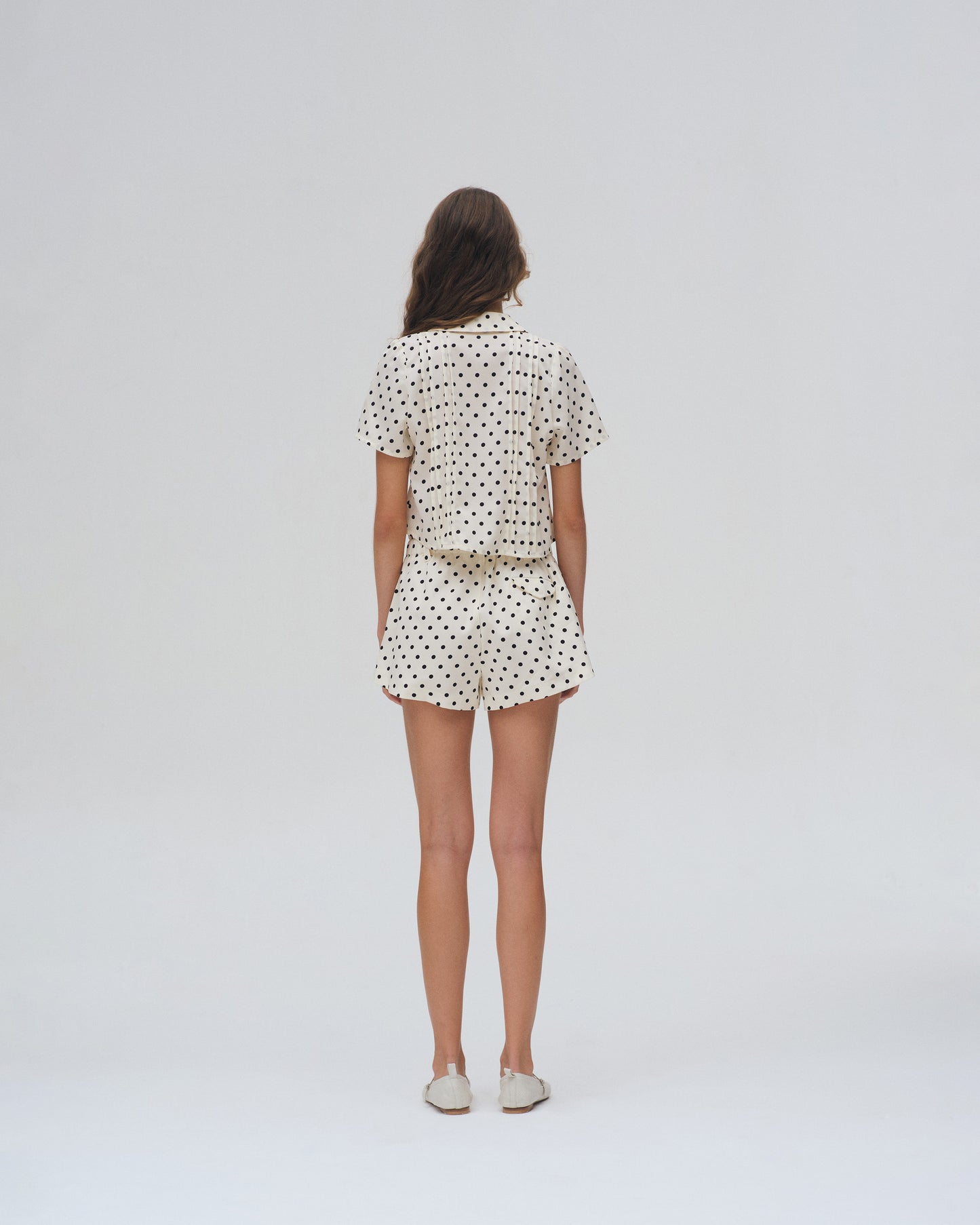 OFF WHITE POLKA DOT SHORTS