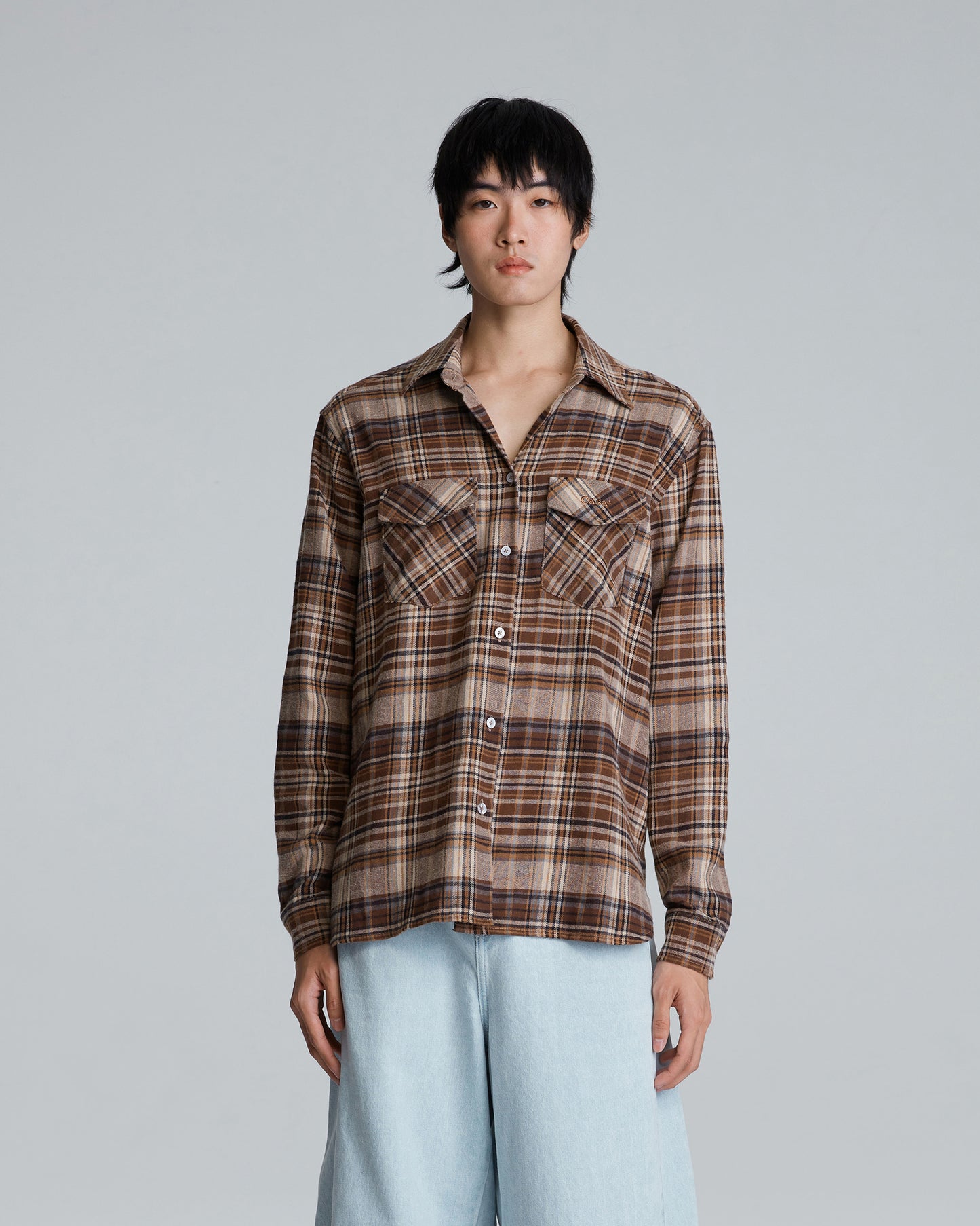 TARTAN SHIRT BROWN