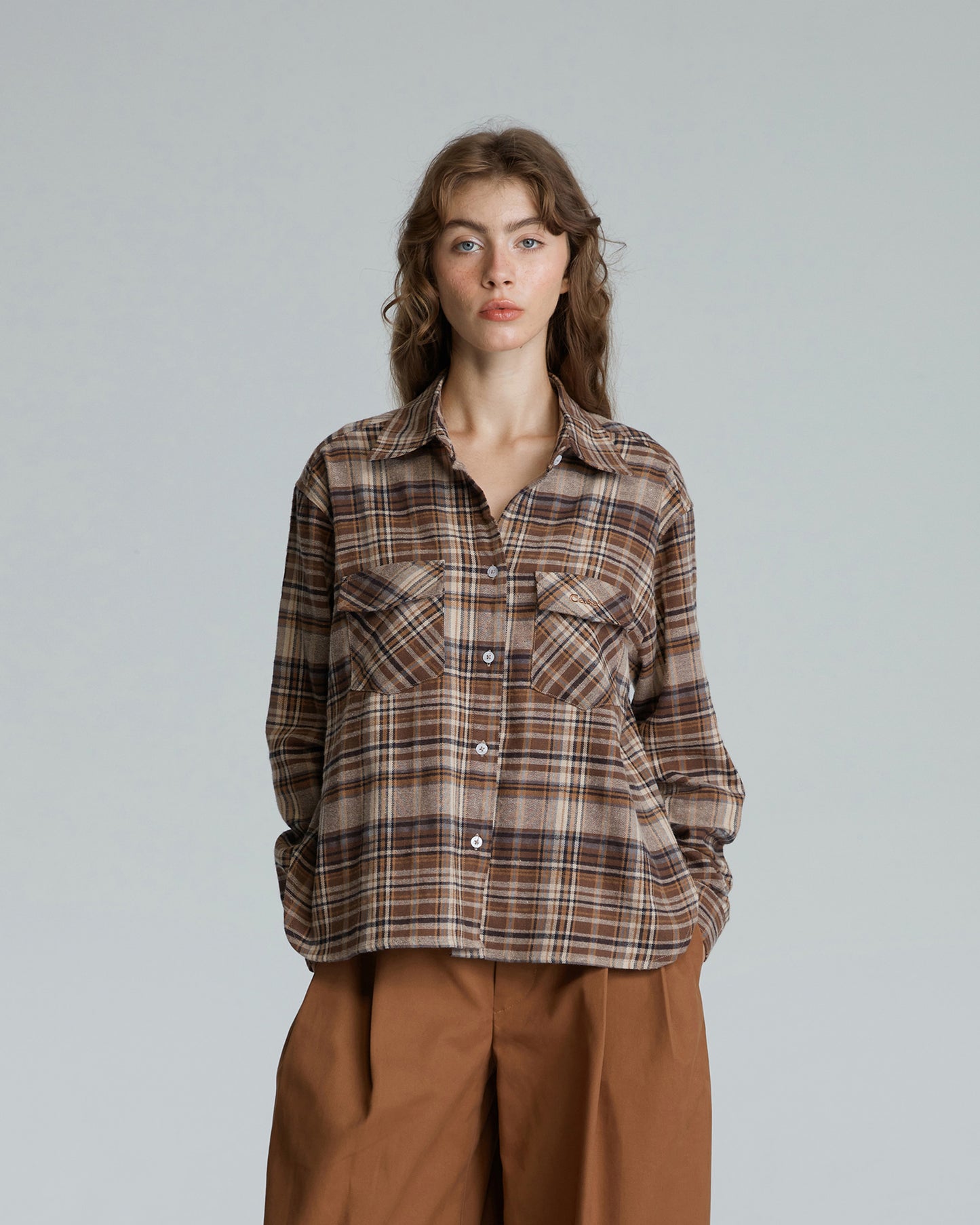 TARTAN SHIRT BROWN
