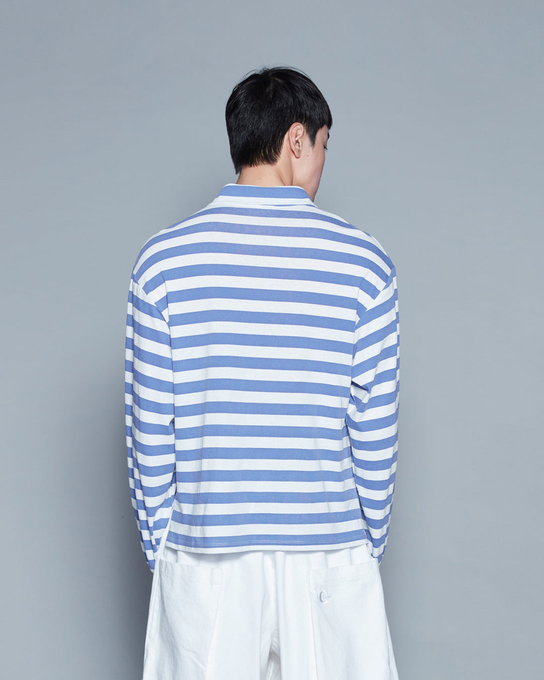 POLO STRIPE BLUE TOP (MEN)
