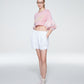 PUFFED SLEEVES CROPPED TOP (PINK)
