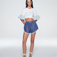 PUFFED SLEEVES CROPPED TOP (CREAM)