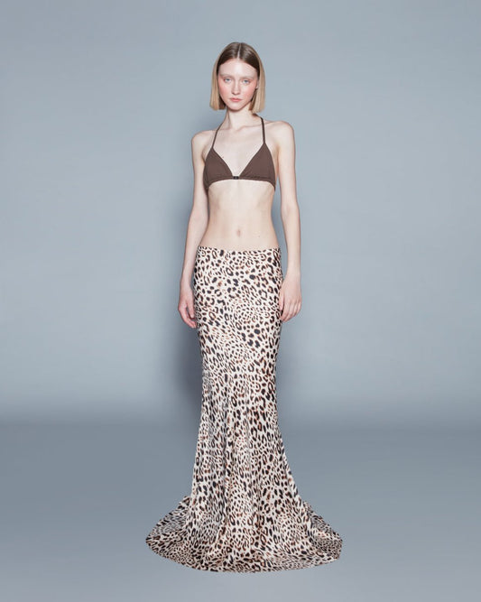LEOPARD MAXI SKIRT