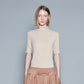 TURTLE NECK TOP (BEIGE)