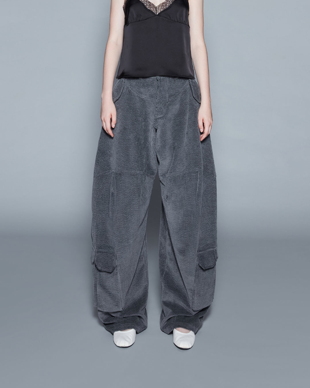 CORDUROY BALLOON PANTS (GREY)