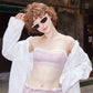 LACE TRIMMED BRA (PINK)