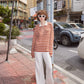 POLO TOP (STRIPE BROWN)