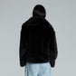 FAUX FUR CROPPED JACKET (BLACK)