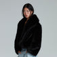 FAUX FUR CROPPED JACKET (BLACK)