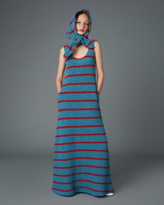 KNITTED DRESS (BLUE)
