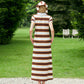 POLO DRESS (WHITE/BROWN)