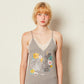 LACE TRIMMED DRESS (GREY BUNNY)