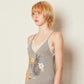 LACE TRIMMED DRESS (GREY BUNNY)
