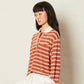 POLO TOP (STRIPE BROWN)