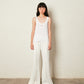 FLARED TRACK PANTS (WHITE)