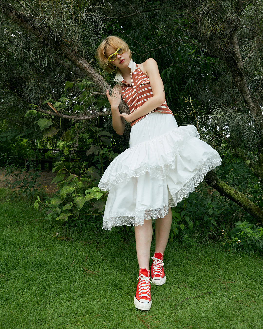 TUTU MIDI SKIRT (WHITE)