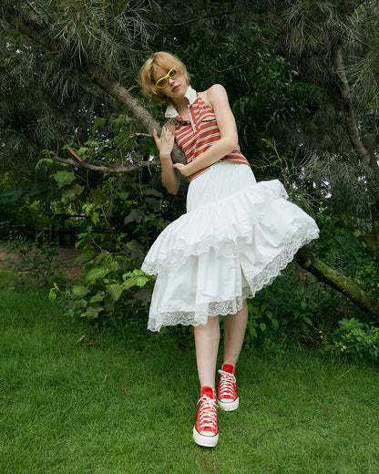 TUTU MIDI SKIRT (WHITE)