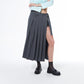 GREY PLEATED SKIRT