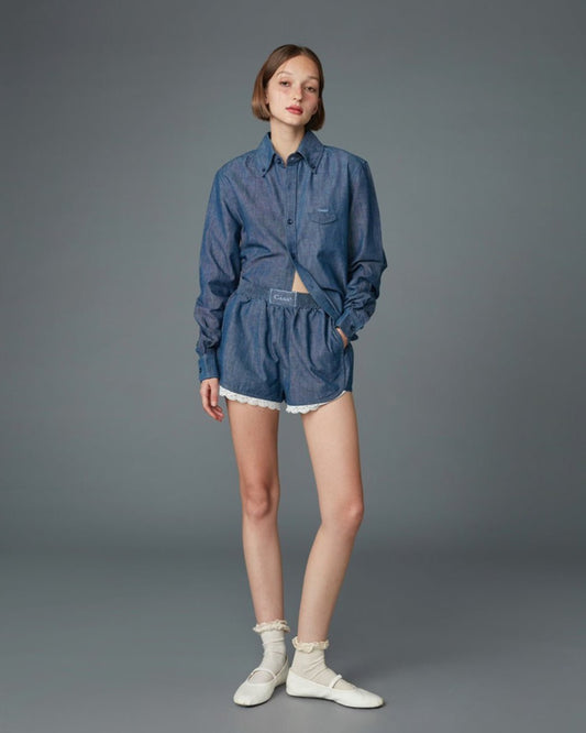 CHAMBRAY SHORTS