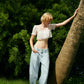 SIDE-SLIT JEANS