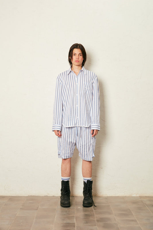PJ SHIRT STRIPE WHITE/BLUE