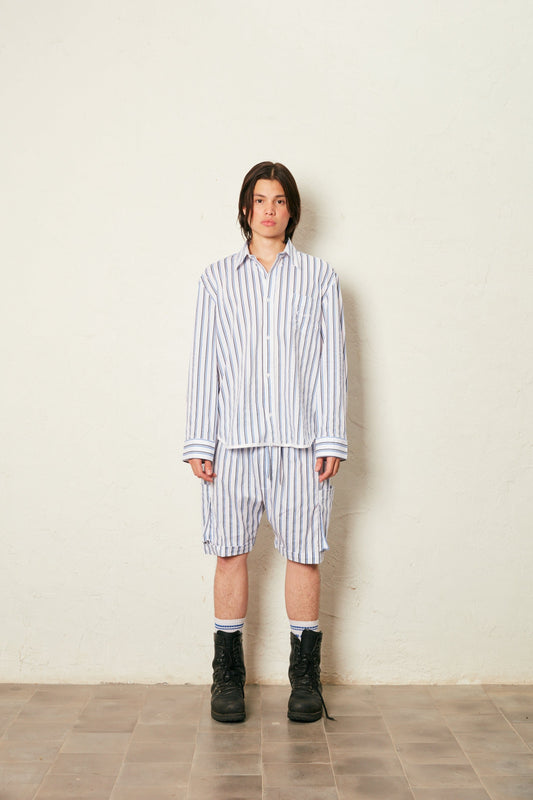 BURMUDA SHORTS STRIPE WHITE/BLUE