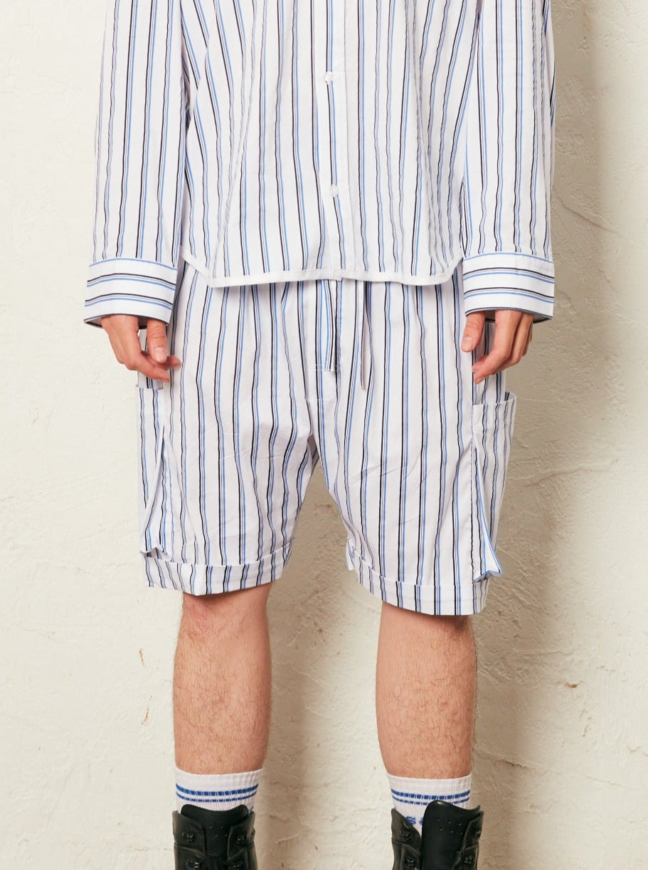 BURMUDA SHORTS STRIPE WHITE/BLUE
