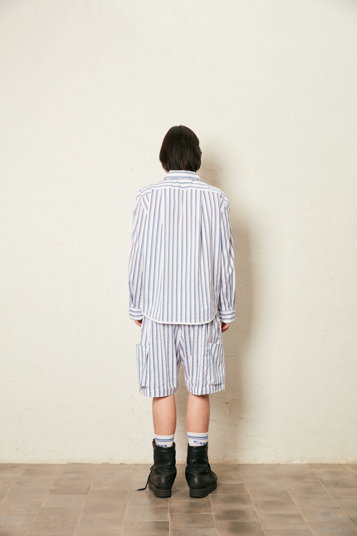 BURMUDA SHORTS STRIPE WHITE/BLUE