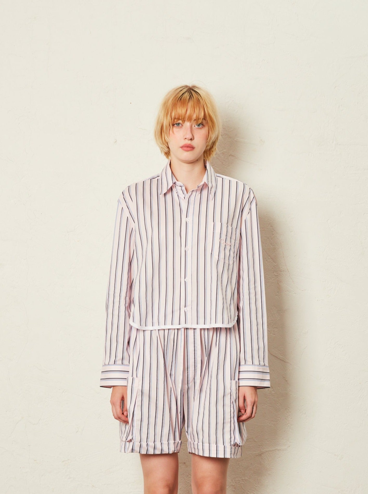 PJ SHIRT STRIPE PINK/BLUE
