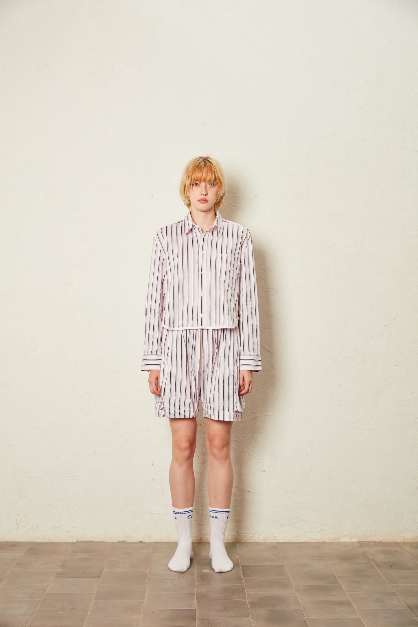 BURMUDA SHORTS STRIPE PINK/BLUE