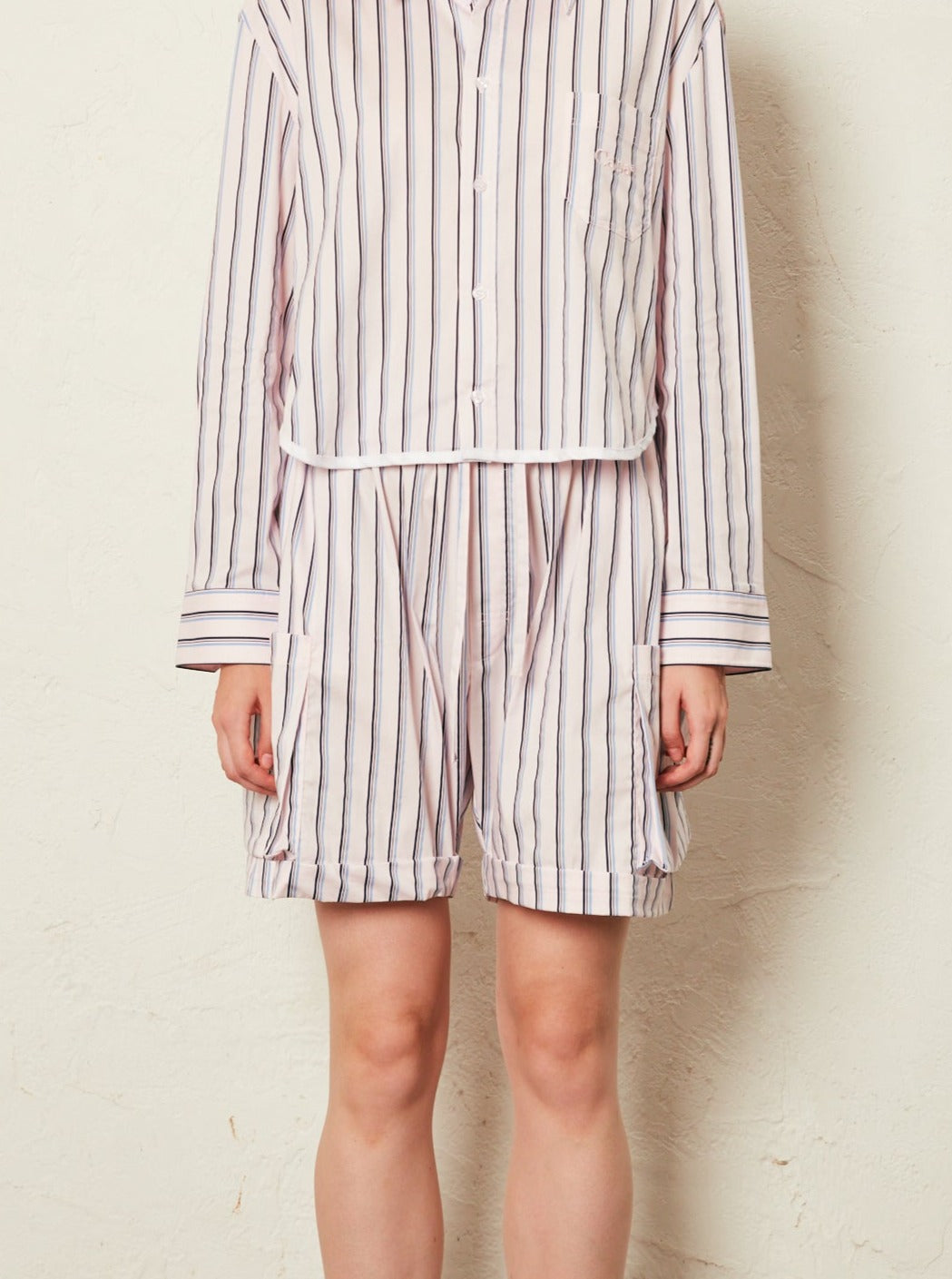 BURMUDA SHORTS STRIPE PINK/BLUE