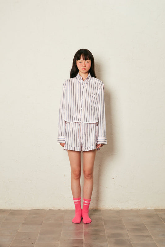 PJ CARGO SHORTS STRIPE PINK/BLUE