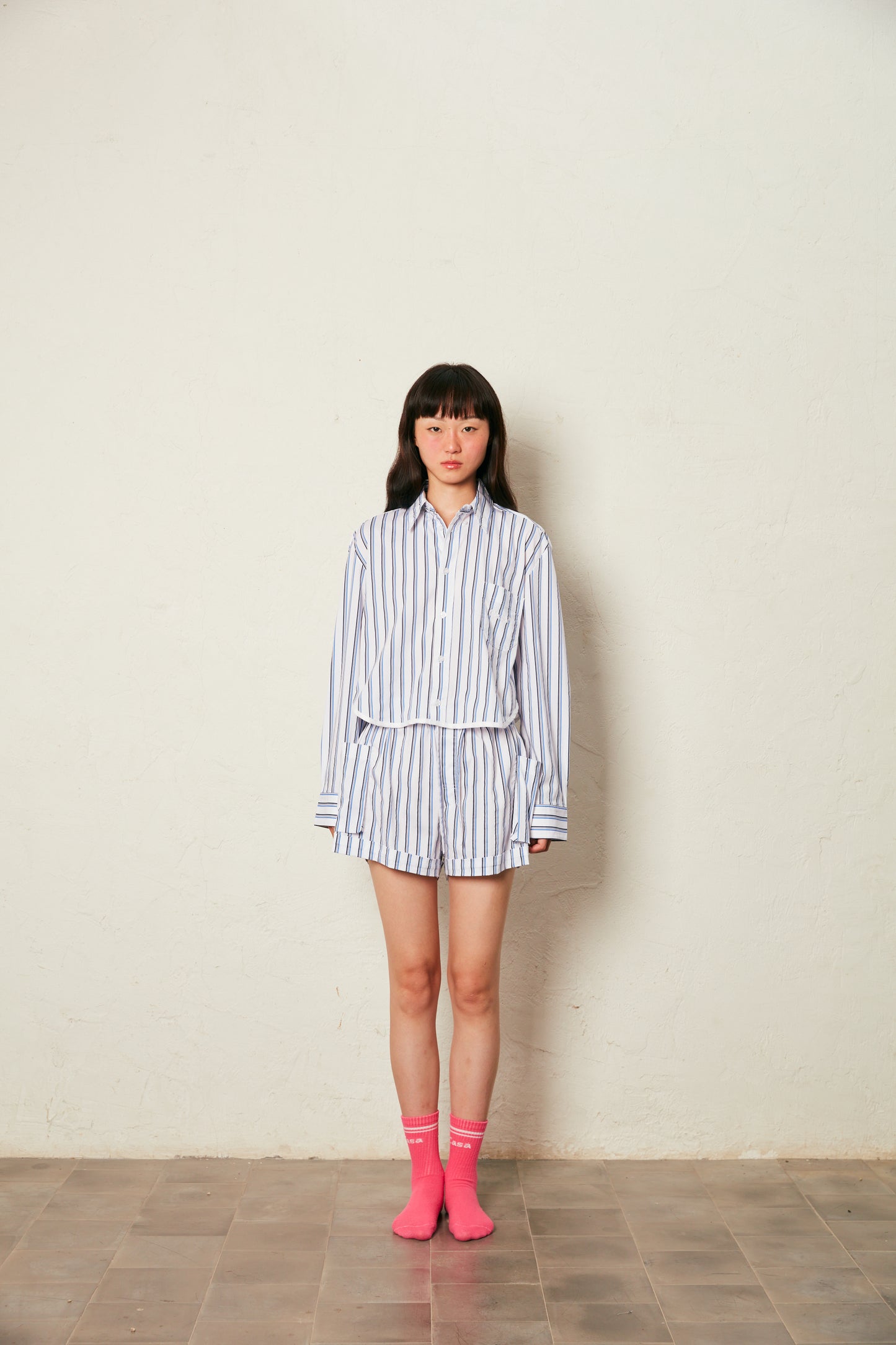 PJ CARGO SHORTS STRIPE WHITE/BLUE