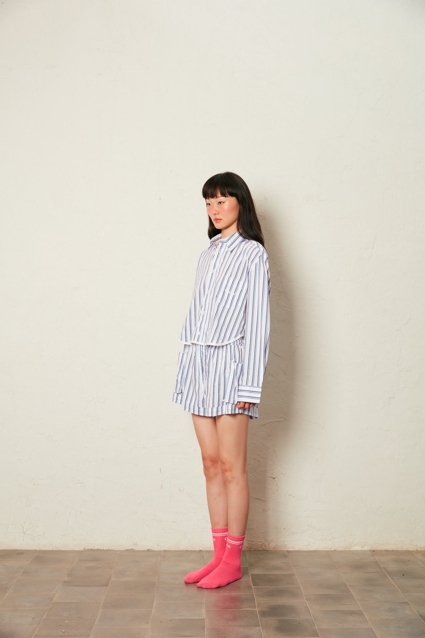 PJ CARGO SHORTS STRIPE WHITE/BLUE