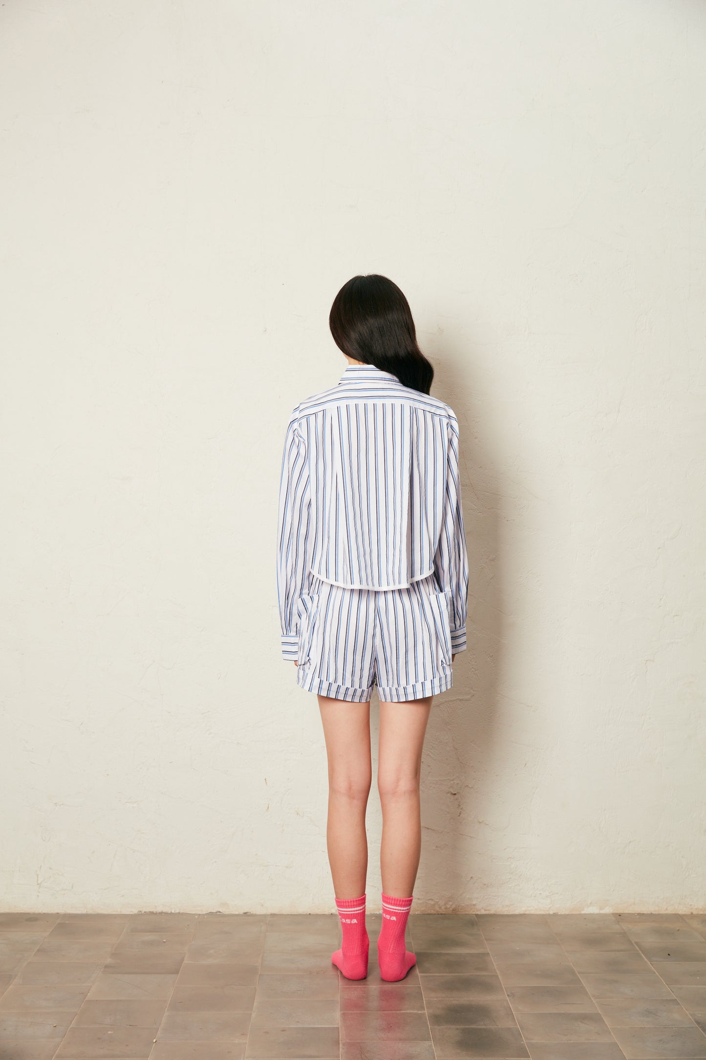 PJ CARGO SHORTS STRIPE WHITE/BLUE