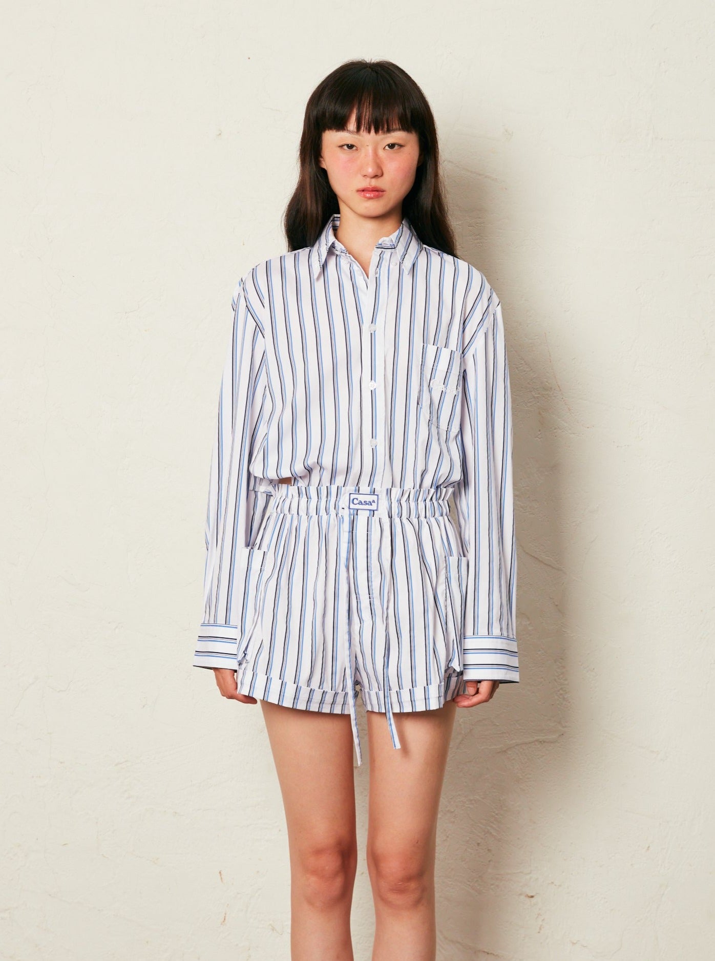 PJ CARGO SHORTS STRIPE WHITE/BLUE