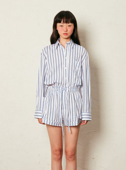 PJ CARGO SHORTS STRIPE WHITE/BLUE