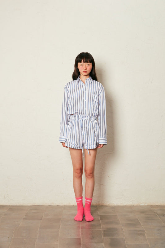 PJ CARGO SHORTS STRIPE WHITE/BLUE