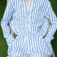 PJ CARGO SHORTS STRIPE WHITE/BLUE