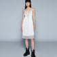 SATIN DRESS WITH LACE