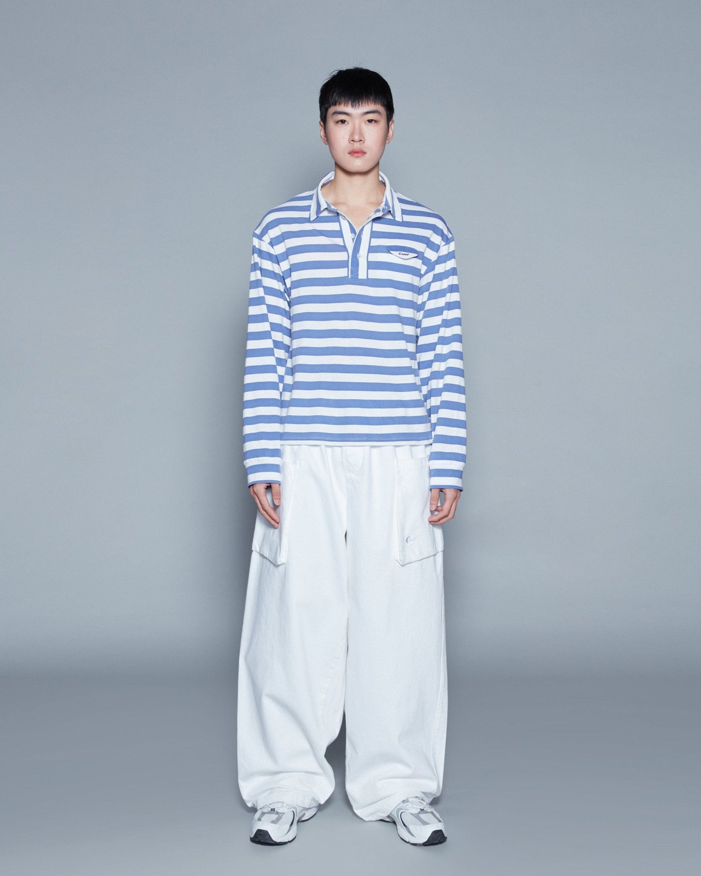 POLO STRIPE BLUE TOP (MEN)