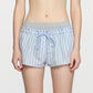 BABY BLUE RIBBED WAISTED SHORTS