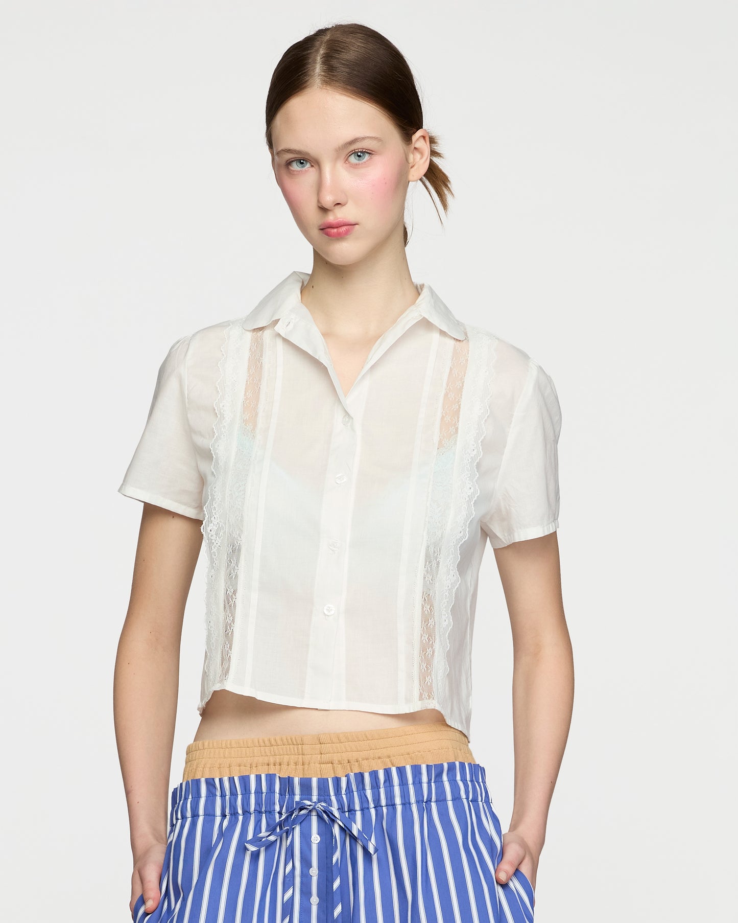 AIRY COTTON SHORT SLEEVE TOP