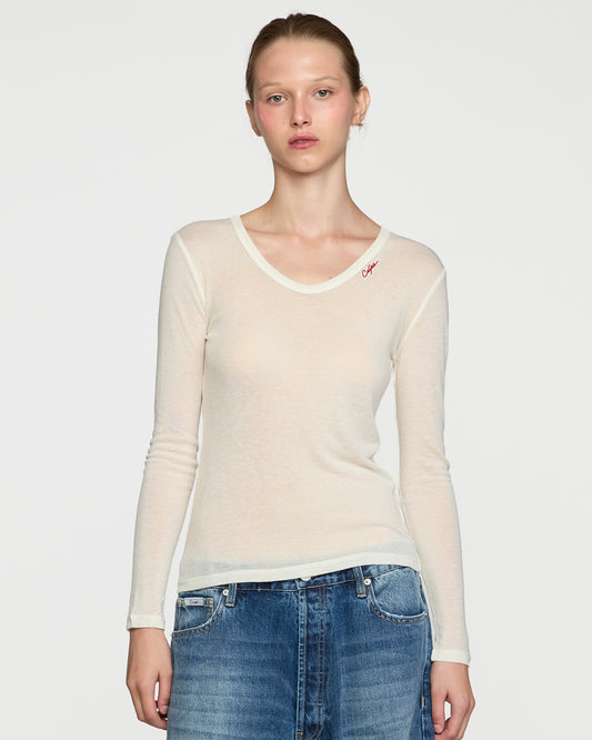 SHEER TOP (CREAM)
