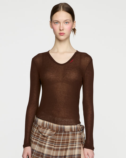 SHEER TOP (MOCHA)