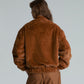 FAUX FUR FRONT ZIP JACKET