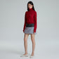 FAUX FUR MINI SKIRT (BLUE GREY)