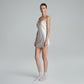 SATIN MINI DRESS (OFF WHITE)